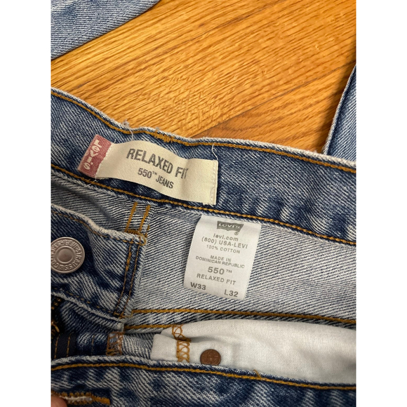 33 X 32 Levis 550 Relaxed Fit Light Stonewash Mens - Picture 7 of 9